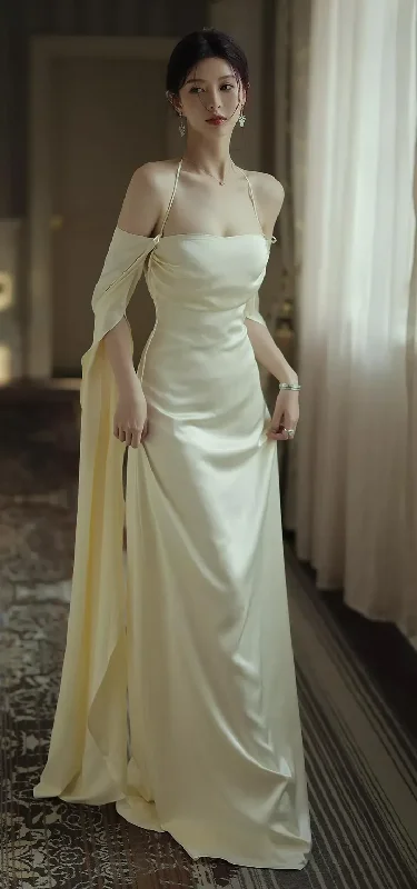 Fantastic Offers velvet dressSexy Backless Long Prom Dress White Satin Long Sleeves Evening Gown Y2080 Fantastic Offers velvet dressSexy Backless Long Prom Dress White Satin Long Sleeves Evening Gown Y2080