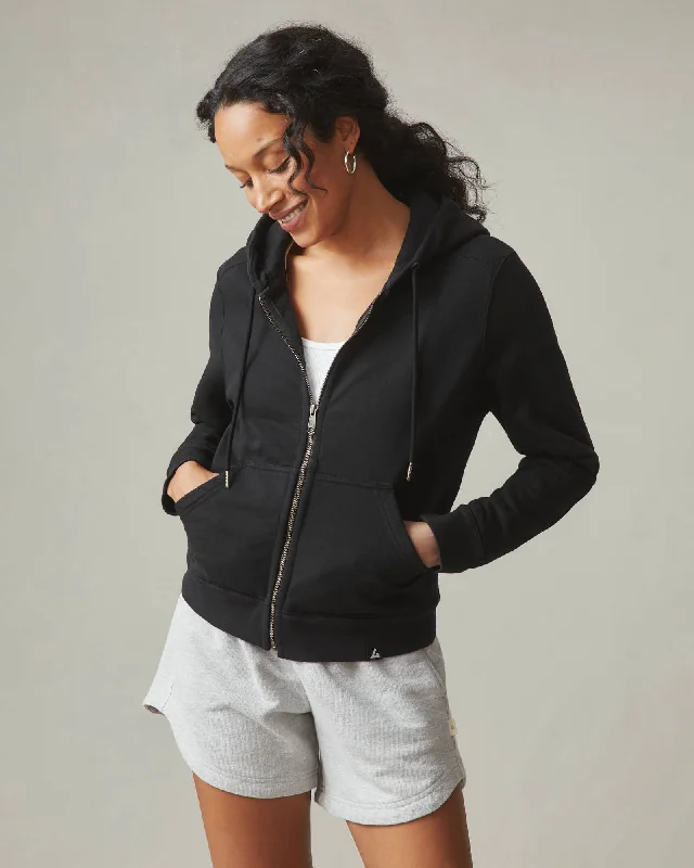 Relaxed Classic Full Zip - Black