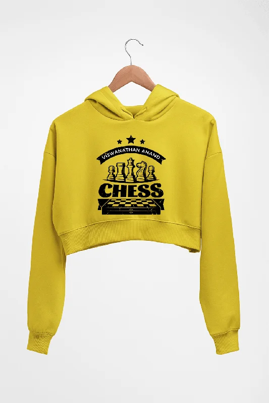 Viswanathan Anand Chess Crop HOODIE FOR WOMEN