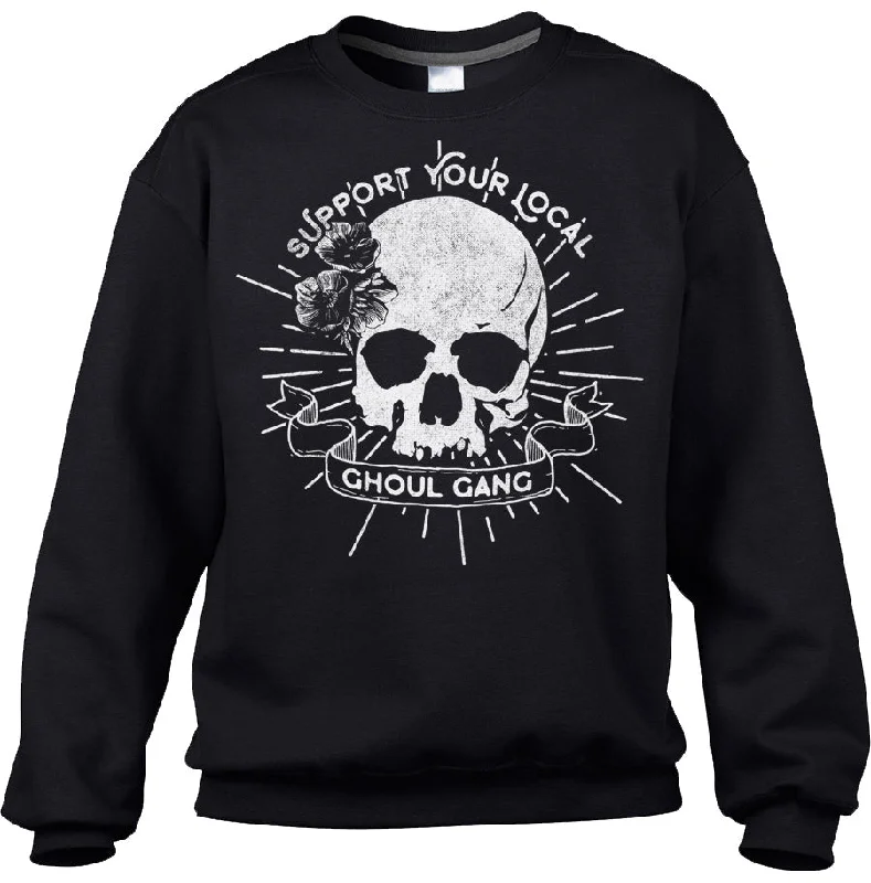 Savings Spectacular stylish training hoodieUnisex Support Your Local Ghoul Gang Sweatshirt Savings Spectacular stylish training hoodieUnisex Support Your Local Ghoul Gang Sweatshirt