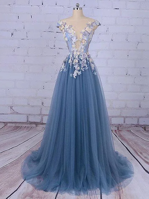Deep Discounts Beautiful Prom Dresses Scoop A-line Sweep/Brush Train Long Prom Dress/Evening Dress JKL214 Deep Discounts Beautiful Prom Dresses Scoop A-line Sweep/Brush Train Long Prom Dress/Evening Dress JKL214