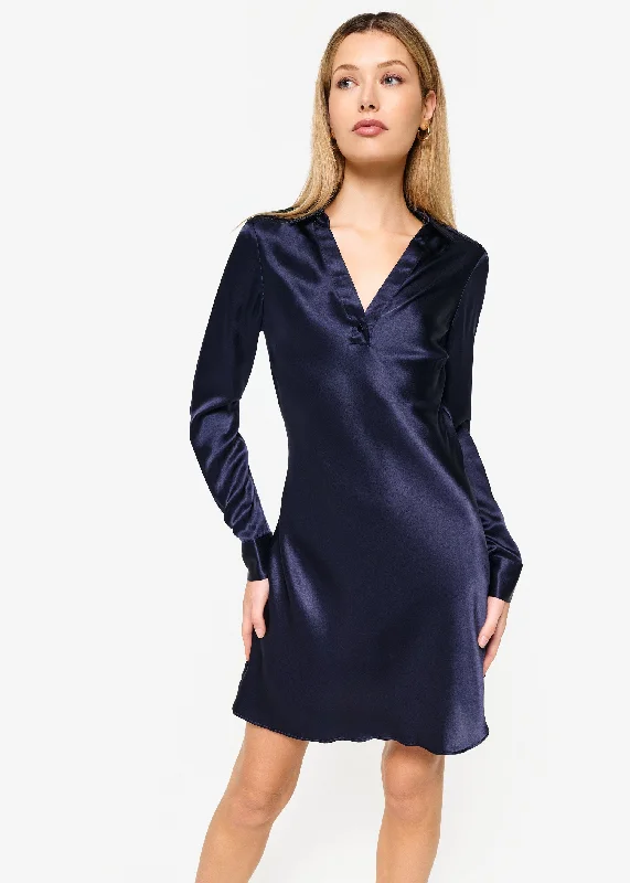 Now or Never Toulouse Dress Navy