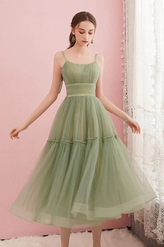 Last Chance Lovely Spaghetti Strap Tulle Short A-Line Prom Dress