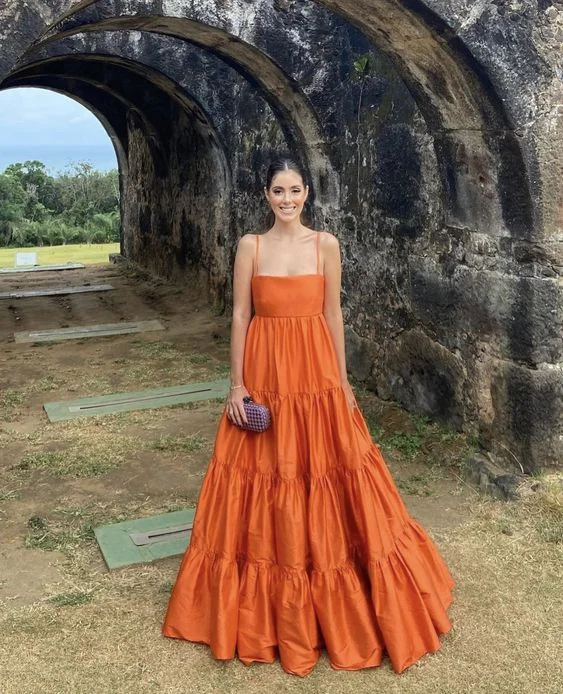 Friends and Family Sale office dressA-line Orange Long Prom Dress,Extravagant Evening Dresses Y4066 Friends and Family Sale office dressA-line Orange Long Prom Dress,Extravagant Evening Dresses Y4066