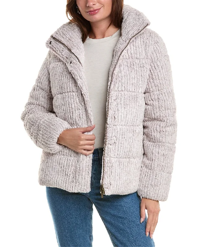 Fantastic Offers fashionable outerwearUnreal Fur Close Knit Puffer Jacket