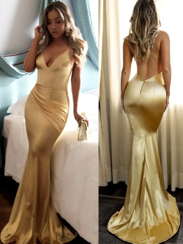 New Markdowns Annapromdress Mermaid Prom Dresses Short Train Spaghetti Straps Long Sexy Gold Prom Dress JKL636 New Markdowns Annapromdress Mermaid Prom Dresses Short Train Spaghetti Straps Long Sexy Gold Prom Dress JKL636