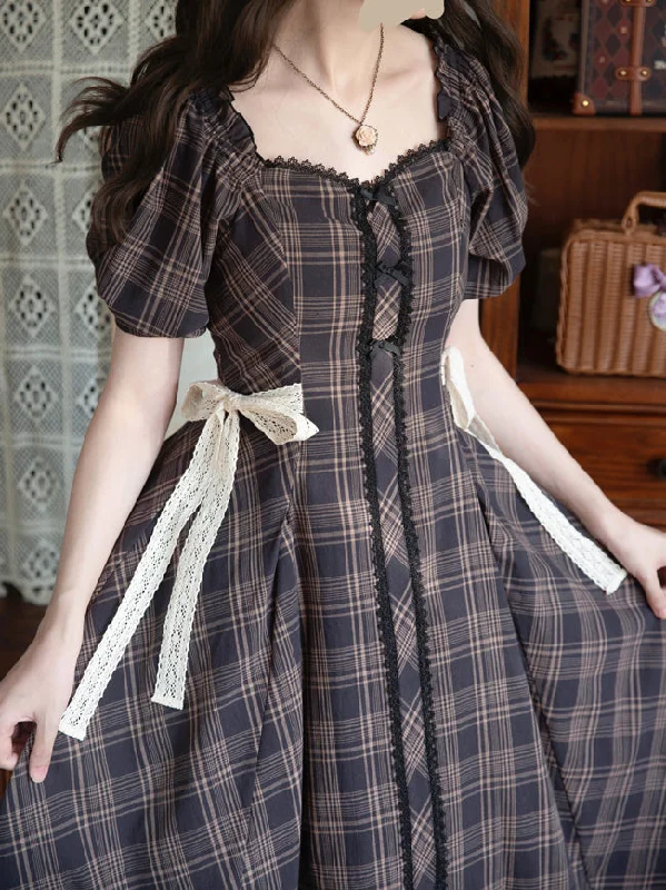 Forest Song~Josephine Academy~Elegant Lolita Black Plaid OP