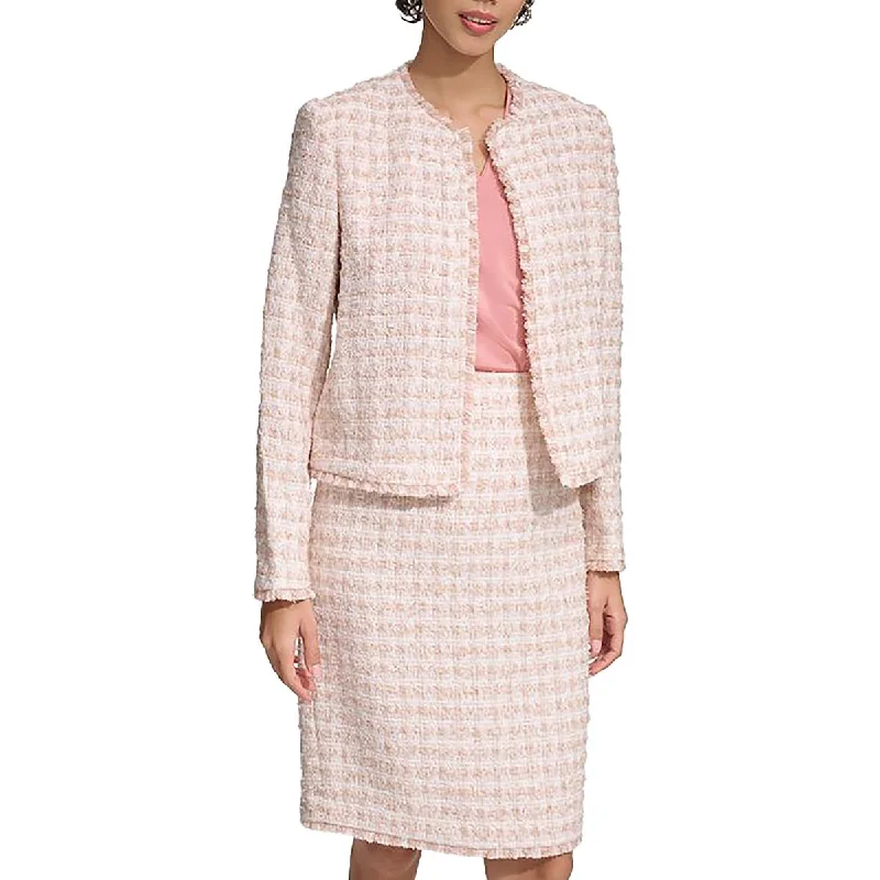 The Best Prices elegant coatWomens Tweed Ofiice Open-Front Blazer