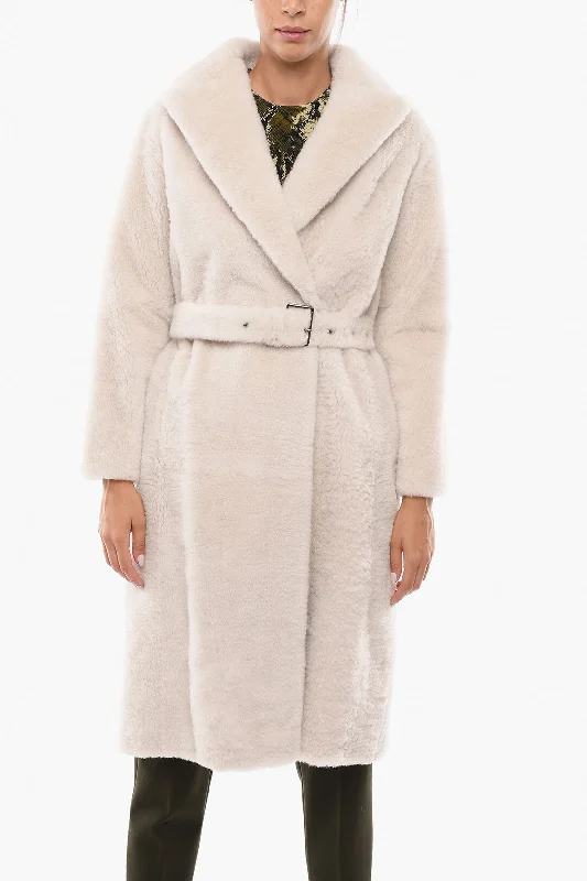 Instant Savings high-quality coatBrunello Cucinelli Double-breasted Fur Coat with Belt and Hidden Buttons 40 Italian size Instant Savings high-quality coatBrunello Cucinelli Double-breasted Fur Coat with Belt and Hidden Buttons 40 Italian size