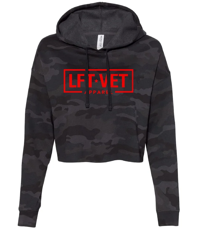 LFTVET Original Crop Hoodie- Black Camo