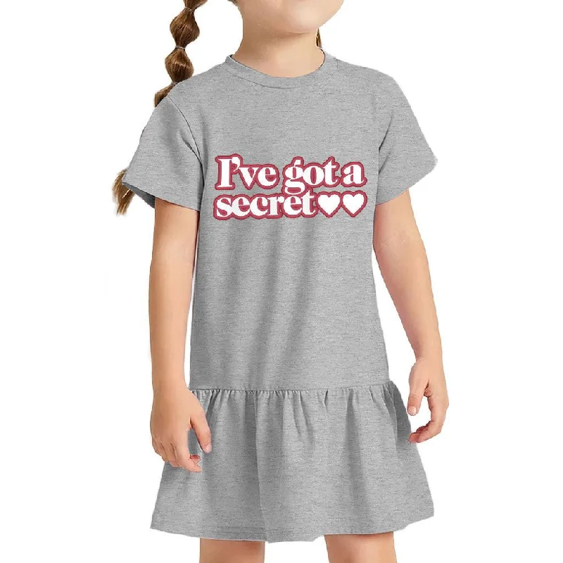 Best Seller elegant dressCute Design Toddler Rib Dress - Heart Print Girls' Dress - Illustration Toddler Dress