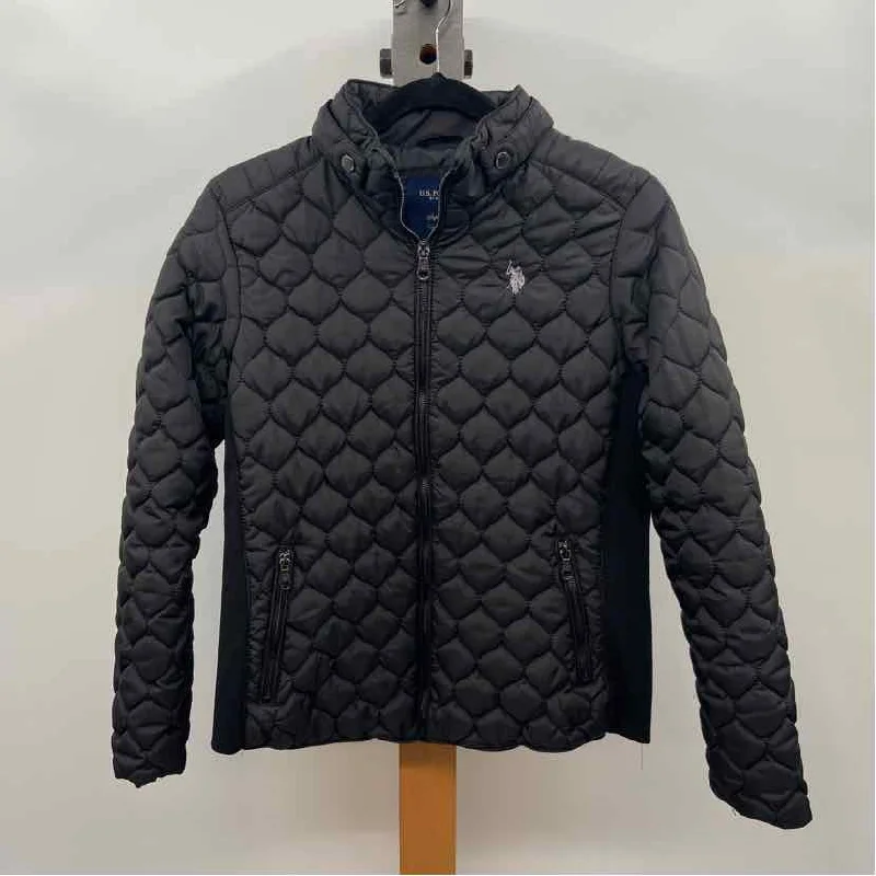While Supplies Last windbreaker jacketUS polo Women's Size M Black Quilted Jacket