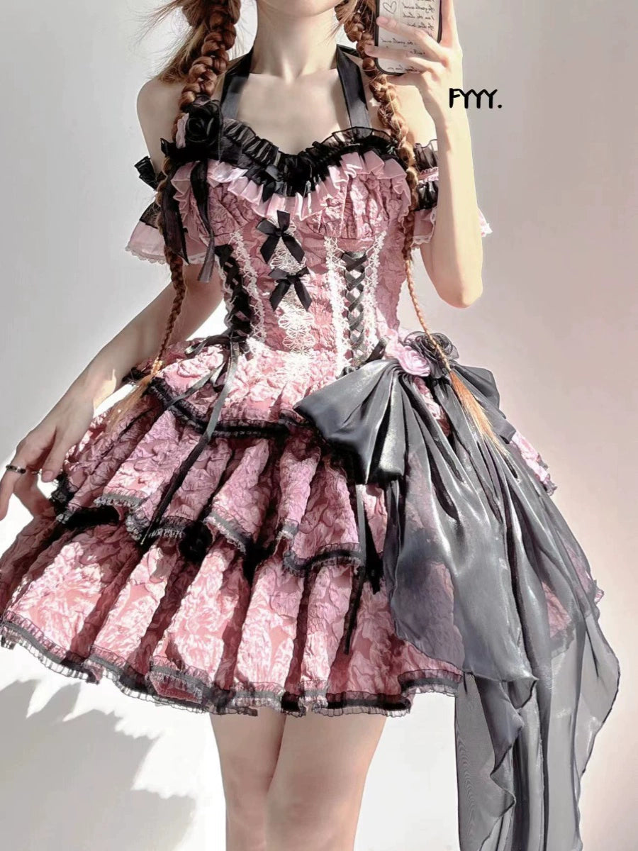 Reduced Prices sophisticated dressXingweimian~Medea's Kiss~Gothic Lolita Dress Tiered Hem Pink JSK Dress Set Reduced Prices sophisticated dressXingweimian~Medea's Kiss~Gothic Lolita Dress Tiered Hem Pink JSK Dress Set