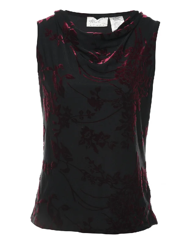 Devore Design Floral Evening Top - S