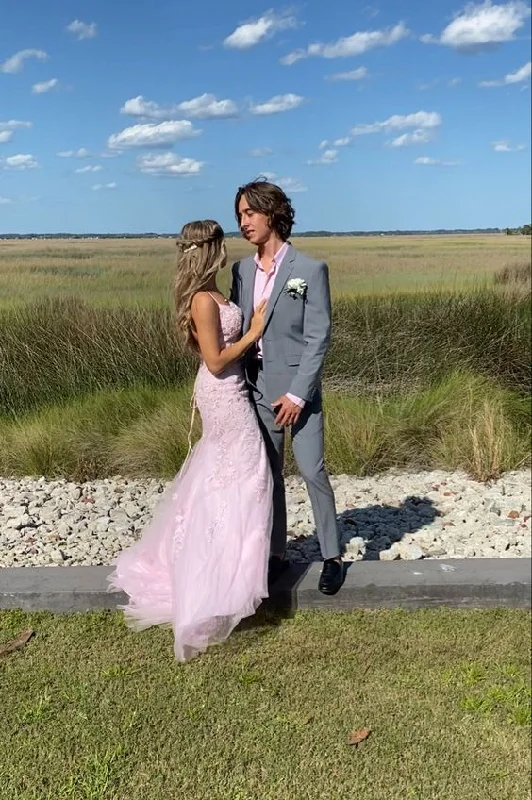 Unbeatable Prices summer floral dressBackless Lace Mermaid Prom Dresses,Lace Formal Graduation Dresses Y5827