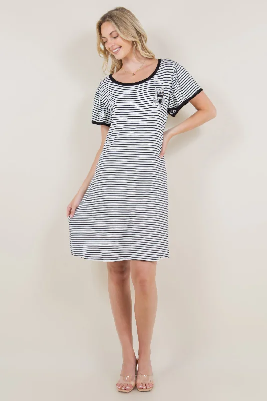 Incredible Offers modern dressFLUTTER SLEEVE DRESS WITH CONTRAST BINDING - D3212