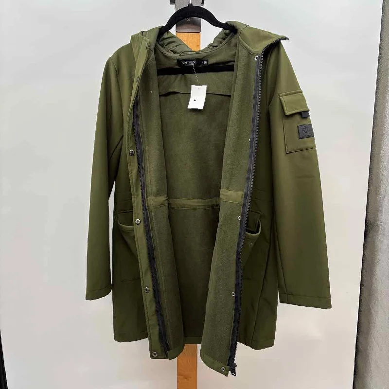 Bargain Blast classic bomber jacketRalph Lauren Women's Size L Green Solid Coat