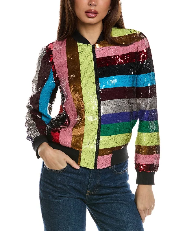 Buy More, Save More graphic coatAlice + Olivia Lonnie Varisty Jacket