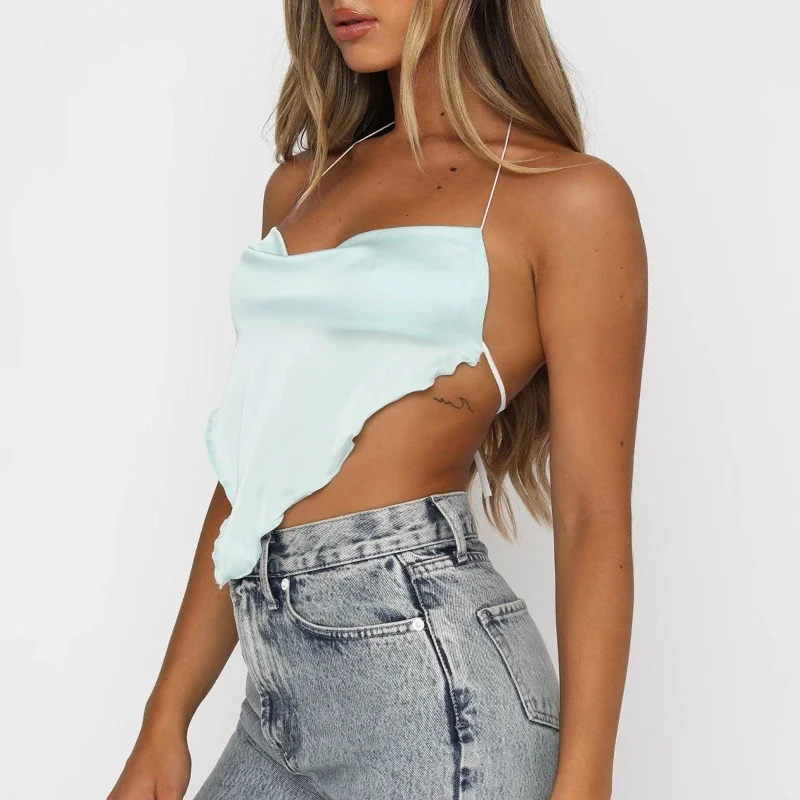 Reduced Prices summer dressWhite Crop Top Satin