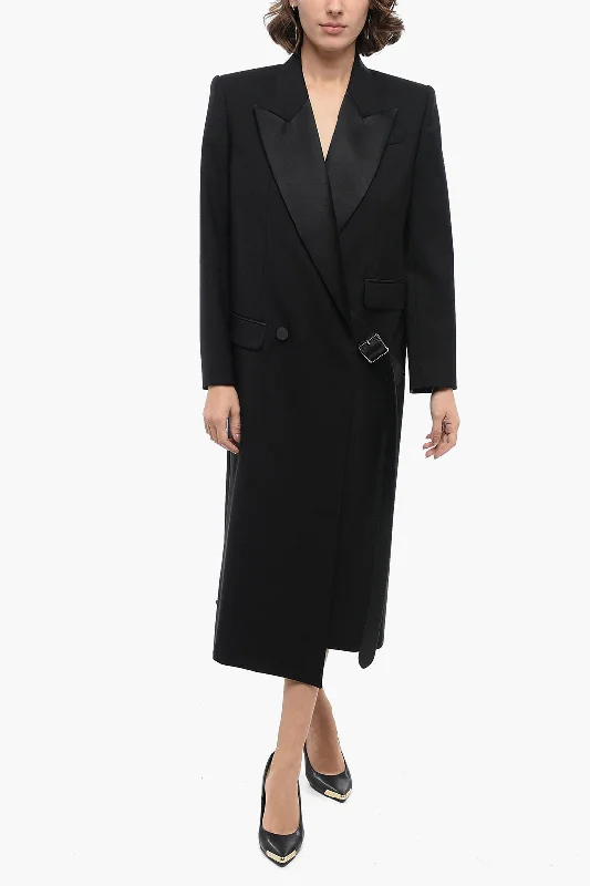 Big Discounts sleek jacketAlexander McQueen Double-breasted Wool Blend Coat with Buckle Detail 40 Italian size Big Discounts sleek jacketAlexander McQueen Double-breasted Wool Blend Coat with Buckle Detail 40 Italian size
