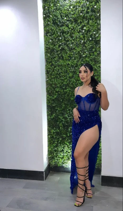 Price Rollback formal dressRoyal Blue Prom Dresses Sexy Sparkly Bling Spaghetti Strap Sweetheart Mermaid Long Side Slit Illusion Evening Gowns Y4162 Price Rollback formal dressRoyal Blue Prom Dresses Sexy Sparkly Bling Spaghetti Strap Sweetheart Mermaid Long Side Slit Illusion Evening Gowns Y4162