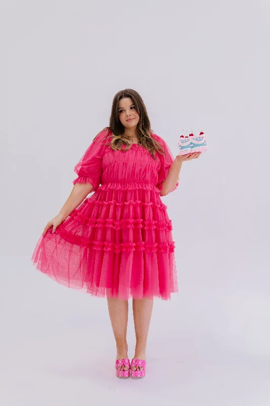 Act Fast Sasha Carnation Pink Dress - DM Exclusive - Maternity Friendly