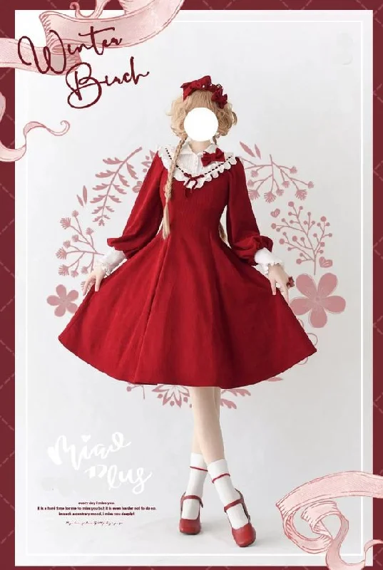 Big Savings long-sleeve floral dress(BFM)Miaoplus~Winter Birch Forest~Elegant Lolita OP Dress Corduroy Long Sleeve Winter Dress Big Savings long-sleeve floral dress(BFM)Miaoplus~Winter Birch Forest~Elegant Lolita OP Dress Corduroy Long Sleeve Winter Dress