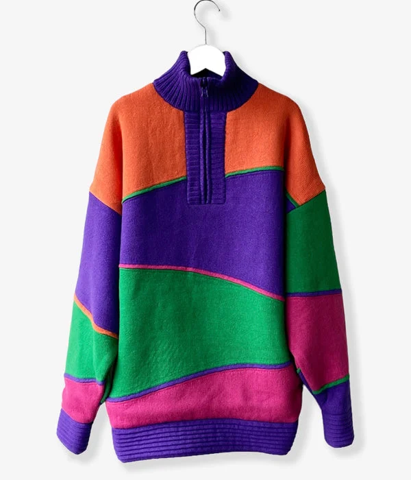 Discount Deals fitted coatFUMIKA_UCHIDA/JACQUARD KNITTED OVERSIZED REVERSIBLE HALF ZIP JUMPER(COLOR BLOCK/ORANGE) Discount Deals fitted coatFUMIKA_UCHIDA/JACQUARD KNITTED OVERSIZED REVERSIBLE HALF ZIP JUMPER(COLOR BLOCK/ORANGE)