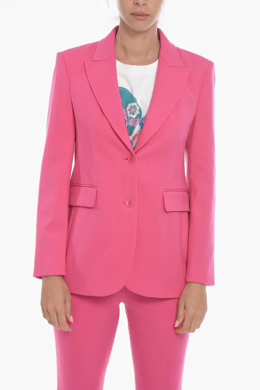Unmissable Offer cold weather coatErmanno Scervino Single-breasted Lined Blazer with Peak Lapel 42 Italian size Unmissable Offer cold weather coatErmanno Scervino Single-breasted Lined Blazer with Peak Lapel 42 Italian size