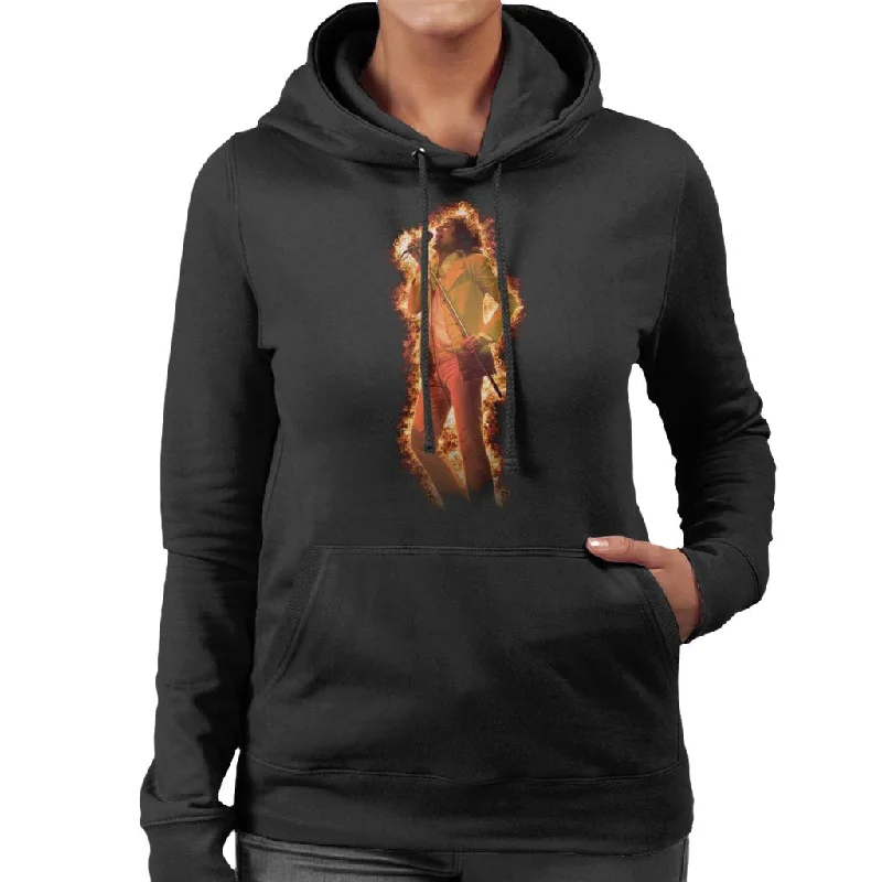 Special Discount fleece hoodie for winterTV Times Rod Stewart And The Faces Flame Effect Women's Hooded Sweatshirt