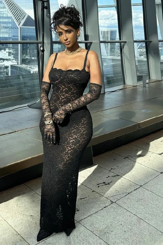 Limited Stock casual day dressSexy Lace See Through Women Long Evening Dress Spaghetti Straps Slim Fit Dresses Summer Fashion Y4236 Limited Stock casual day dressSexy Lace See Through Women Long Evening Dress Spaghetti Straps Slim Fit Dresses Summer Fashion Y4236