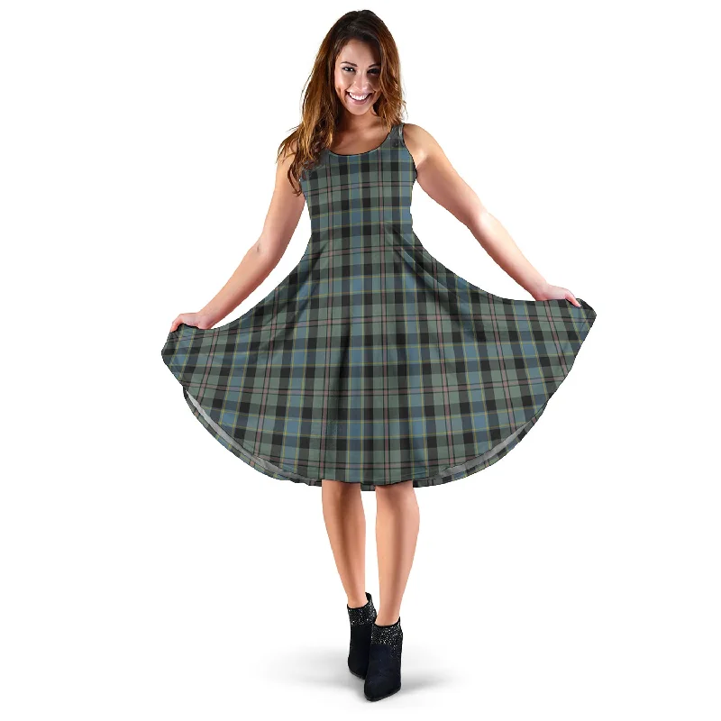 Extra Savings Ogilvie (Ogilvy) Hunting Tartan Sleeveless Midi Womens Dress