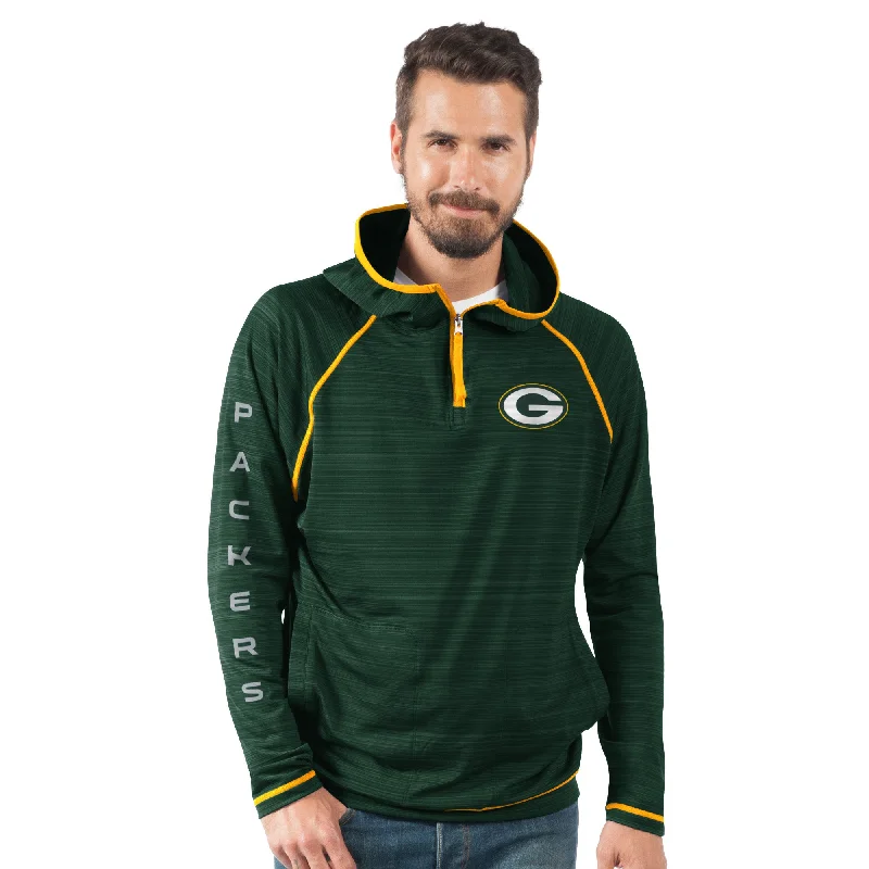 Final Markdown bold workout sweatshirtGreen Bay Packers Interval Quarter Zip Hoodie