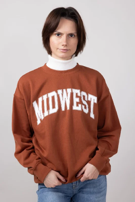 Price Cut cool activewear hoodie1897 Active Midwest Sweatshirt for Women in Rust | GT852-RUST Price Cut cool activewear hoodie1897 Active Midwest Sweatshirt for Women in Rust | GT852-RUST