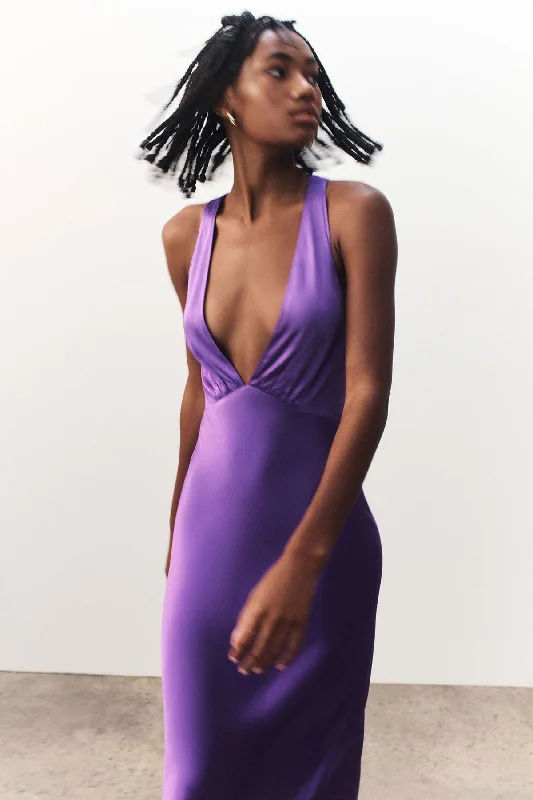 Exclusive Access casual knit dressShona Joy Lana Plunged Cross Back Midi Dress