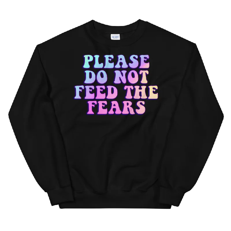 Price Cut trendy sports sweatshirtPlease Do Not Feed The Fears Graphic Sweatshirt