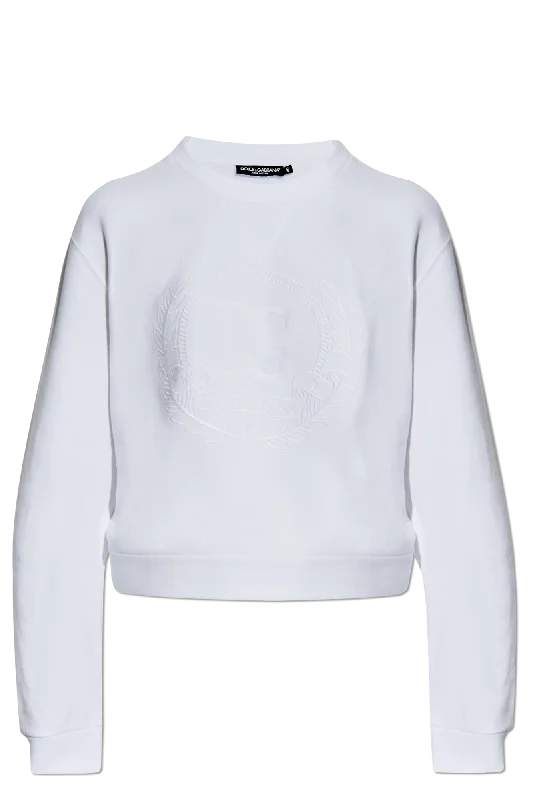 Dolce & Gabbana Sweatshirt with embroidered logo in WHITE - 42