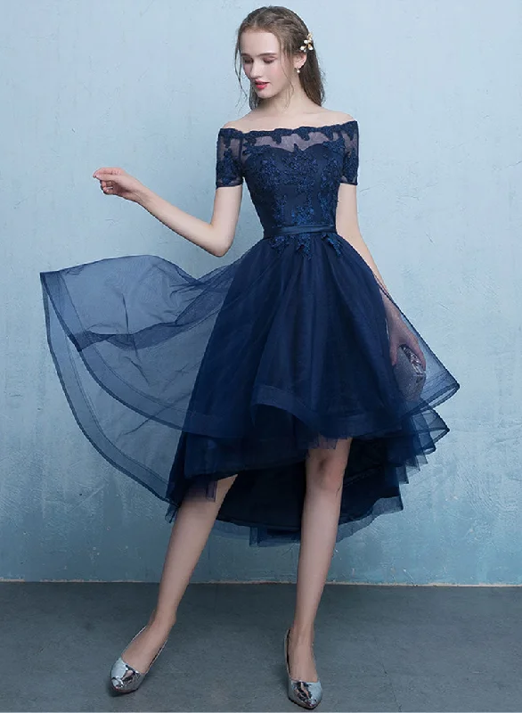 Price Rollback Lovely Lace Short Prom Dress, A-Line Off the Shoulder Evening Party Dress