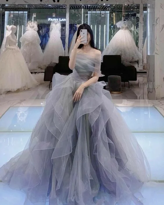 Blowout Deals classic fit-and-flare dressCharming A-line Tulle Prom Dress,Elegant Evening Gown Y1919 Blowout Deals classic fit-and-flare dressCharming A-line Tulle Prom Dress,Elegant Evening Gown Y1919