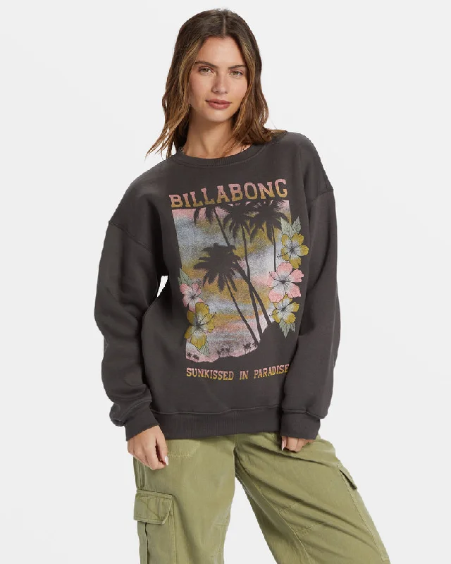 Friends and Family Sale athletic streetwear sweatshirtBillabong Sunkissed Paradise Crewneck Sweatshirt - OFF BLACK Friends and Family Sale athletic streetwear sweatshirtBillabong Sunkissed Paradise Crewneck Sweatshirt - OFF BLACK