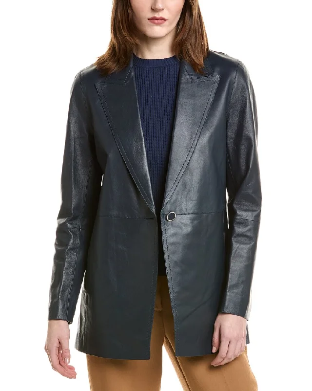 Great Bargains fashion coat with hoodLafayette 148 New York Steele Leather Blazer