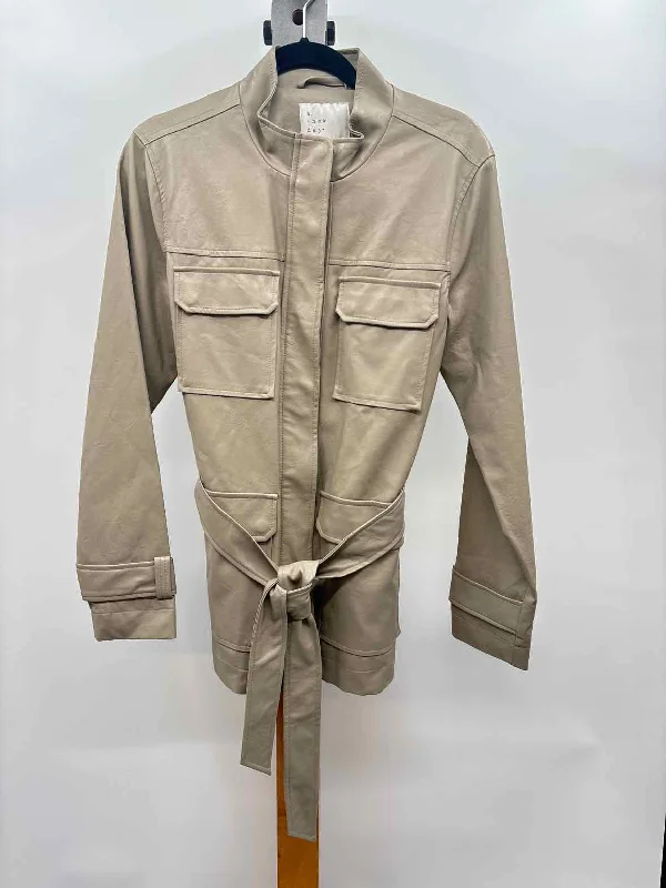Weekend Deal sleek jacketa new day Women's Size L Taupe Solid Jacket
