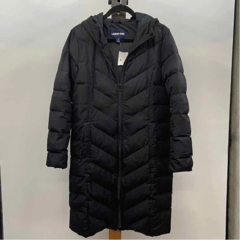 Lowest Price windproof jacketLands End Women's Size S Black Solid Coat
