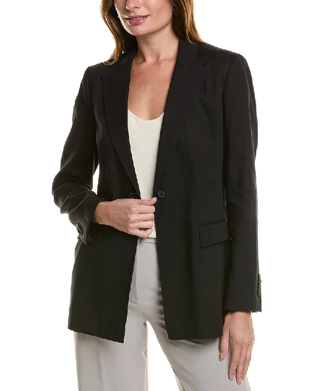 Time-Limited Offer functional coatLafayette 148 New York Single Button Tailored Blazer Time-Limited Offer functional coatLafayette 148 New York Single Button Tailored Blazer