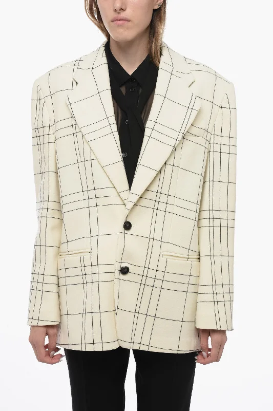 Holiday Sale everyday winter coatMarni BESPOKE DRAM Wool Blazer with Check Pattern 42 Italian size Holiday Sale everyday winter coatMarni BESPOKE DRAM Wool Blazer with Check Pattern 42 Italian size