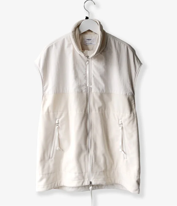 Hurry In stylish raincoatPHEENY/POLARTEC FLEECE COCOON VEST(IVORY)