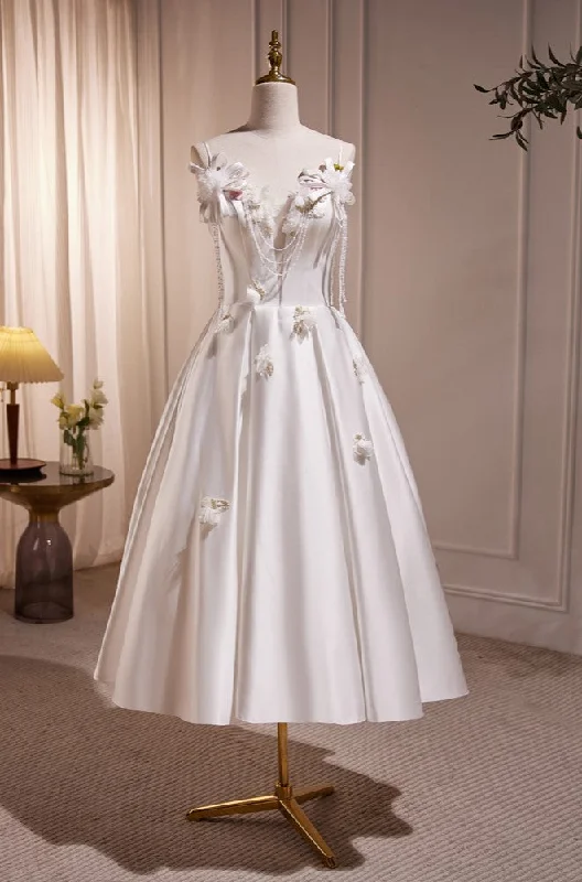 Deal Frenzy Beautiful Straps Satin Prom Dress with Exquisite Beads and flower Appliques Deal Frenzy Beautiful Straps Satin Prom Dress with Exquisite Beads and flower Appliques