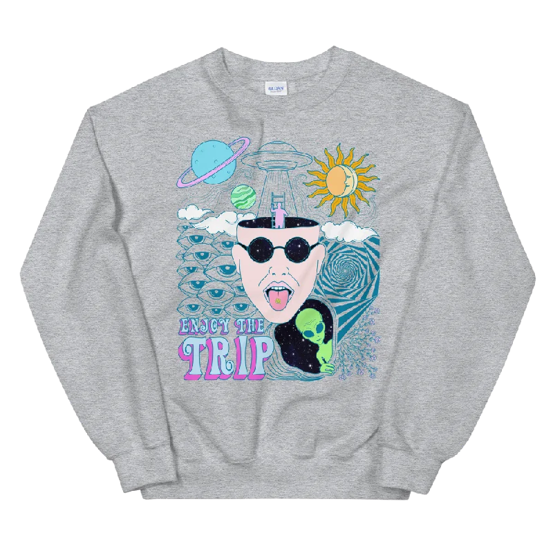 Steals and Deals vibrant athletic hoodieEnjoy The Trip Graphic Sweatshirt