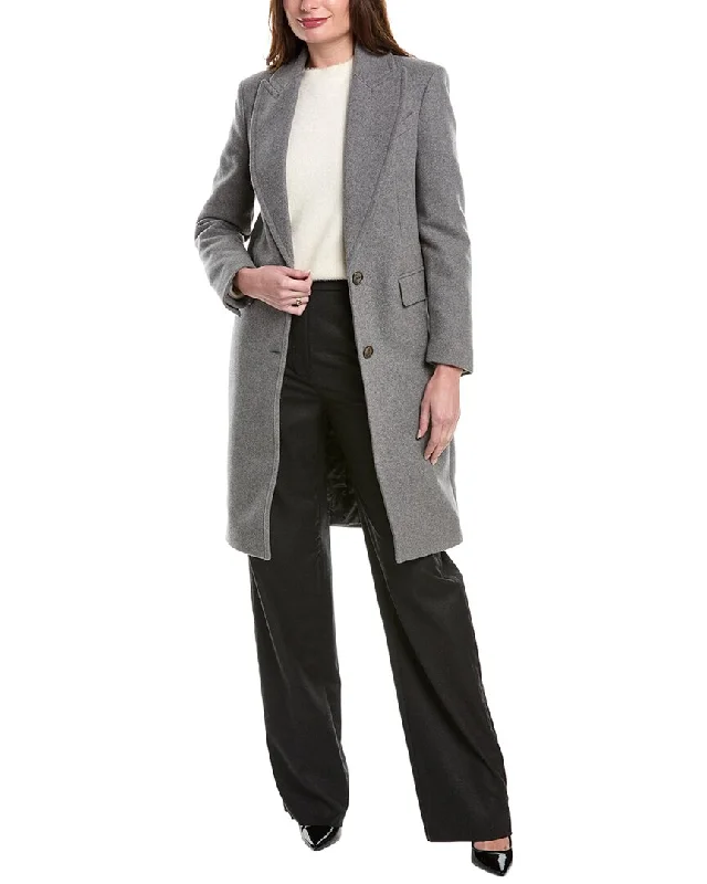Time-Limited Offer casual coatMichael Kors Collection Melton Chesterfield Wool Coat