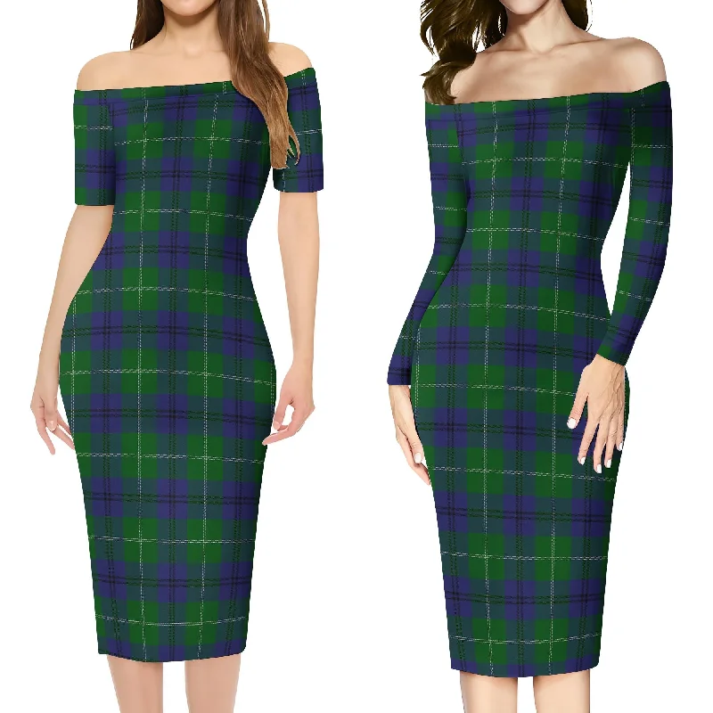 Special Buy Oliphant Tartan Off Shoulder Lady Dress